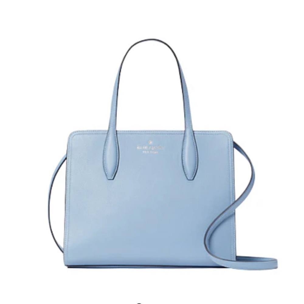 Kate Spade rowe medium top zip satchel dusty blue